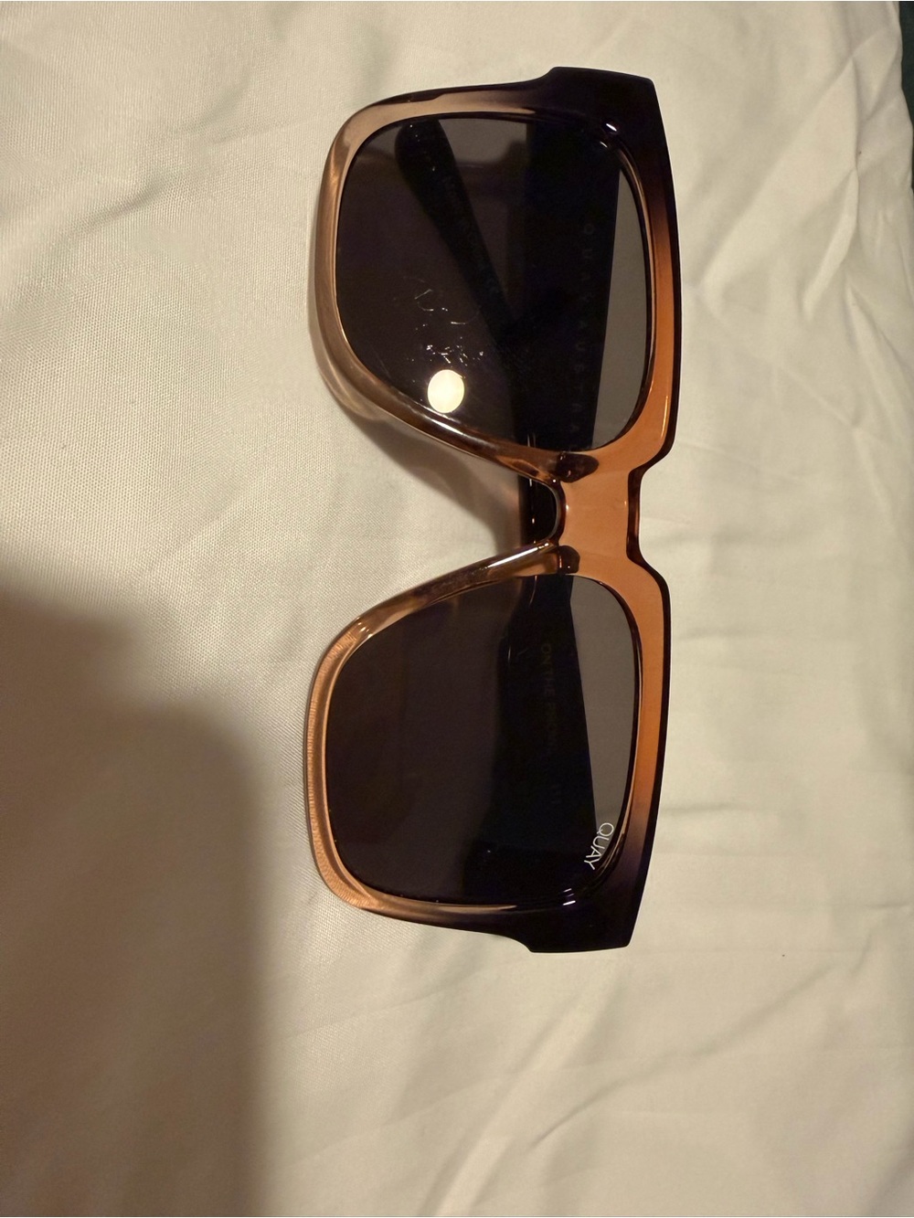 Quay Australia Oversized Square Sunglasses in Brown Tortoise
